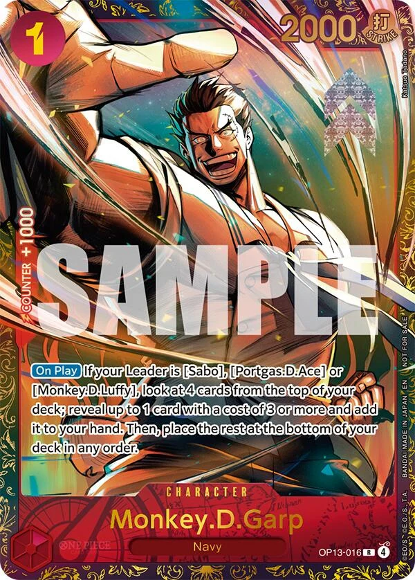 Monkey.D.Garp (Treasure Cup March 2026) (OP13-016) (One Piece Promotion Cards)