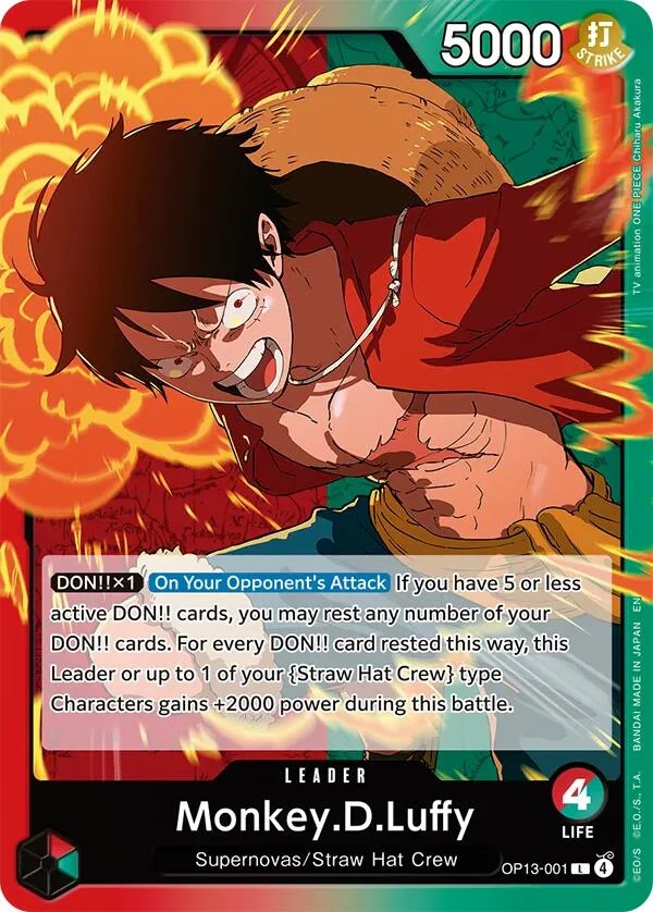 Monkey.D.Luffy (001) (OP13-001) (Carrying On His Will)