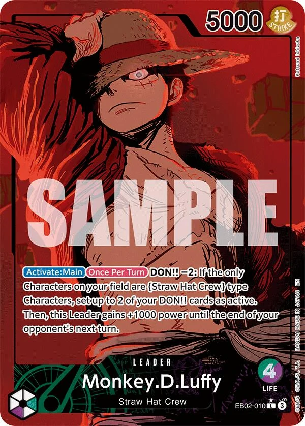 Monkey.D.Luffy (010) (Alternate Art) (EB02-010) (Extra Booster: Anime 25th Collection)