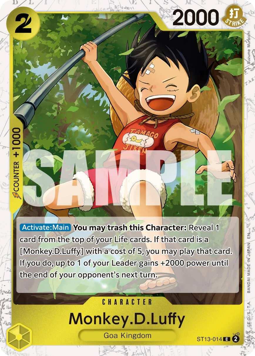 Monkey.D.Luffy - ST13-014 (Pirate Foil) (ST13-014) (Premium Booster -The Best- Vol. 2)