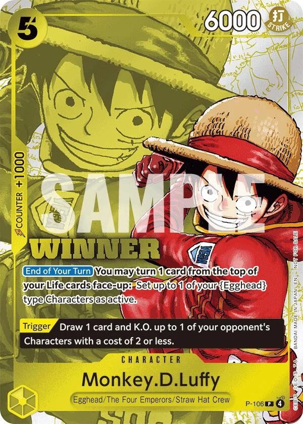 Monkey.D.Luffy (Winner Pack 2026 Vol. 2) (P-106) (One Piece Promotion Cards)