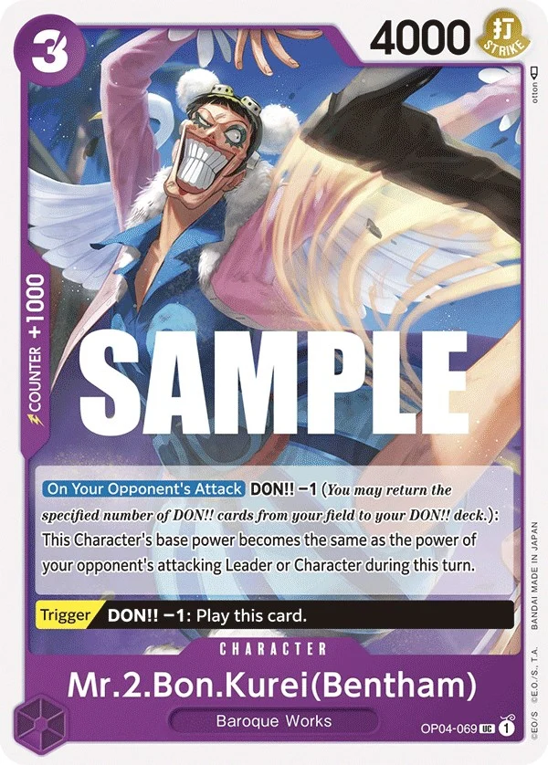 Mr.2.Bon.Kurei (Bentham) (OP04-069) (Kingdoms of Intrigue)