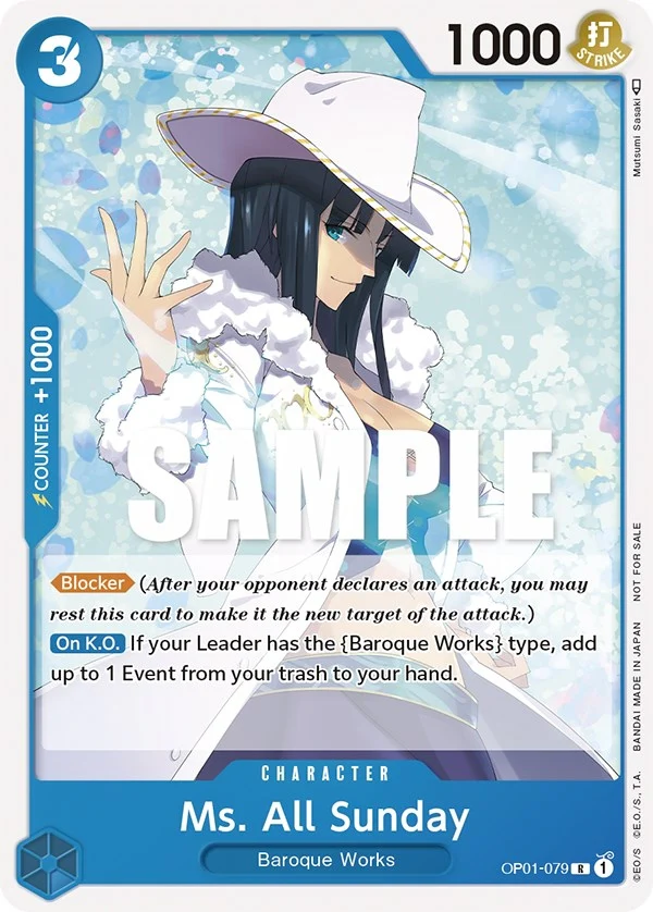 Ms. All Sunday (Promotion Pack 2023) (OP01-079) (One Piece Promotion Cards)