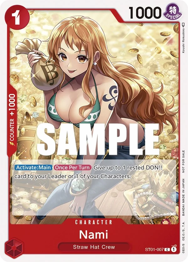 Nami (Tournament Pack Vol. 3) [Participant] (ST01-007) (One Piece Promotion Cards)