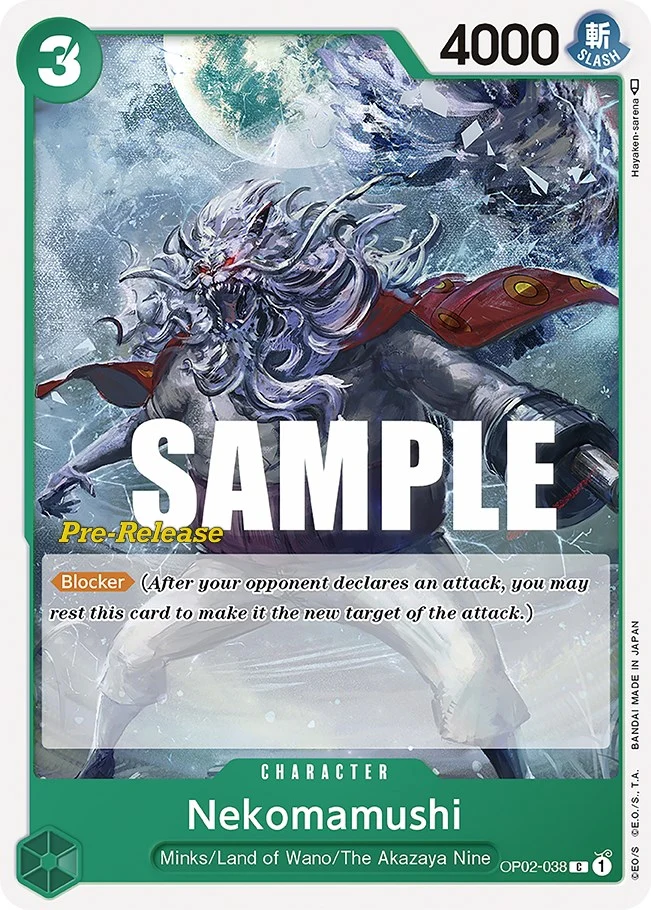 Nekomamushi (OP02-038) (Paramount War Pre-Release Cards)