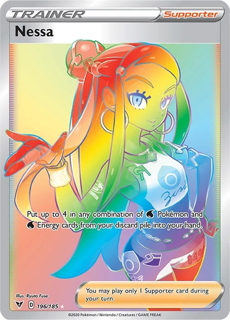 Nessa (Secret) (196/185) (SWSH04: Vivid Voltage)