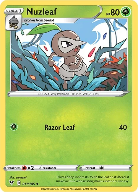 Nuzleaf (011/185) (SWSH04: Vivid Voltage)