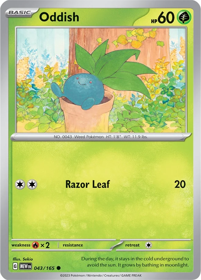 Oddish (043/165) (SV: Scarlet & Violet 151)