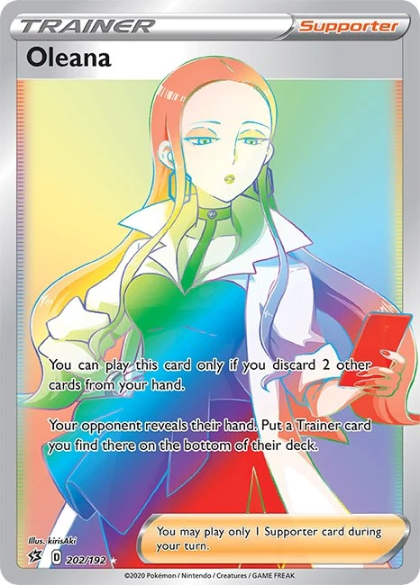 Oleana (Secret) (202/192) (SWSH02: Rebel Clash)