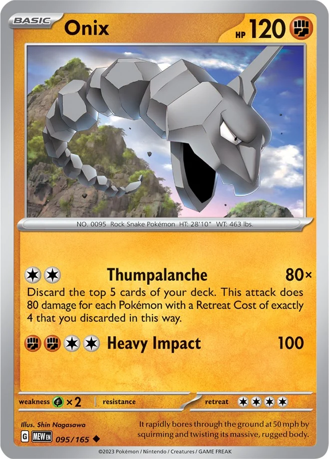 Onix (095/165) (SV: Scarlet & Violet 151)