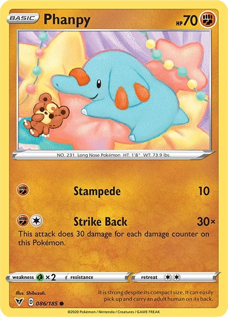 Phanpy (086/185) (SWSH04: Vivid Voltage)