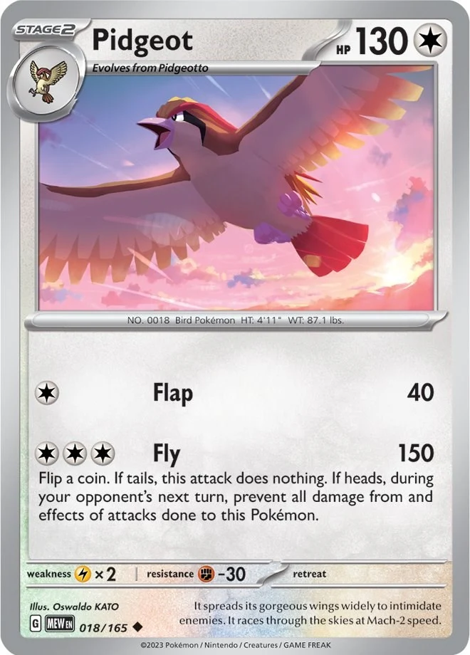 Pidgeot (018/165) (SV: Scarlet & Violet 151)