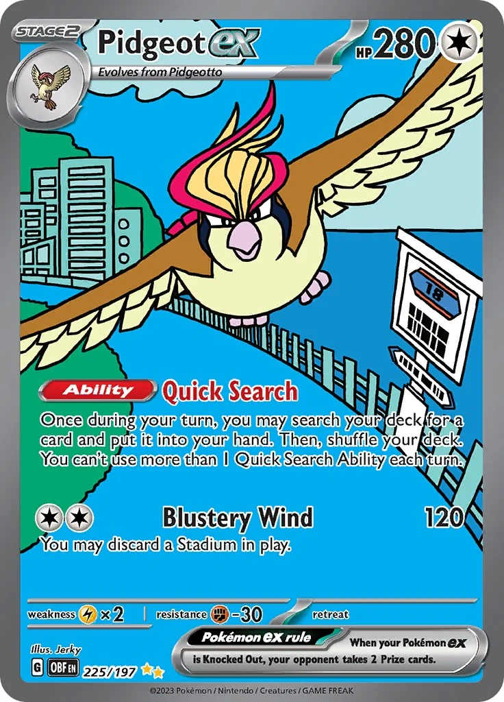 Pidgeot ex (225/197) (SV03: Obsidian Flames)