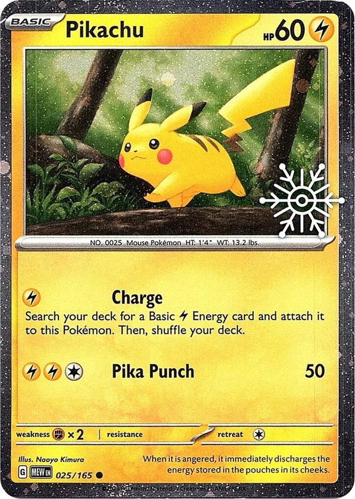 Pikachu - 025/165 (Holiday Calendar) (025/165)