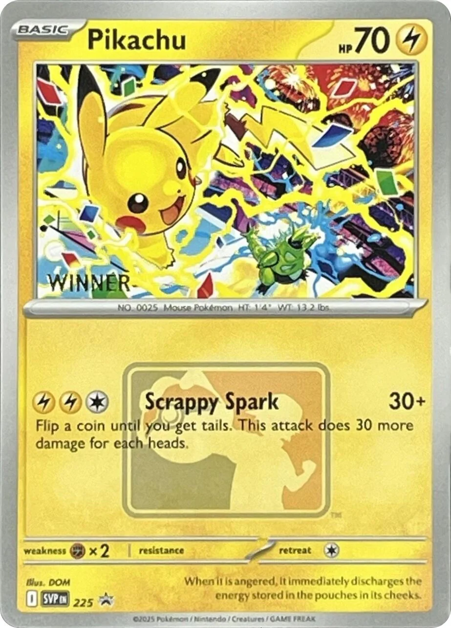 Pikachu - 225 (World Championship 2025) (225) [SV: Scarlet & Violet Promo Cards]