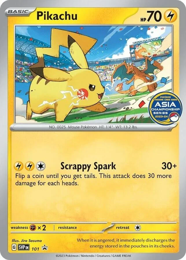 Pikachu (Asia Championship Series 23-24) (101) (SV: Scarlet & Violet Promo Cards)
