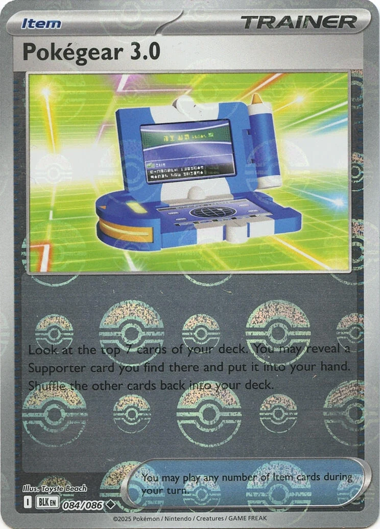 Pokegear 3.0 (Poke Ball Pattern) (084/086) (SV: Black Bolt)