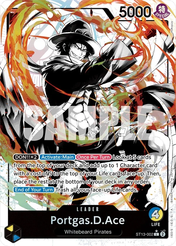 Portgas.D.Ace (002) (Parallel) (ST13-002) (Ultra Deck: The Three Brothers)