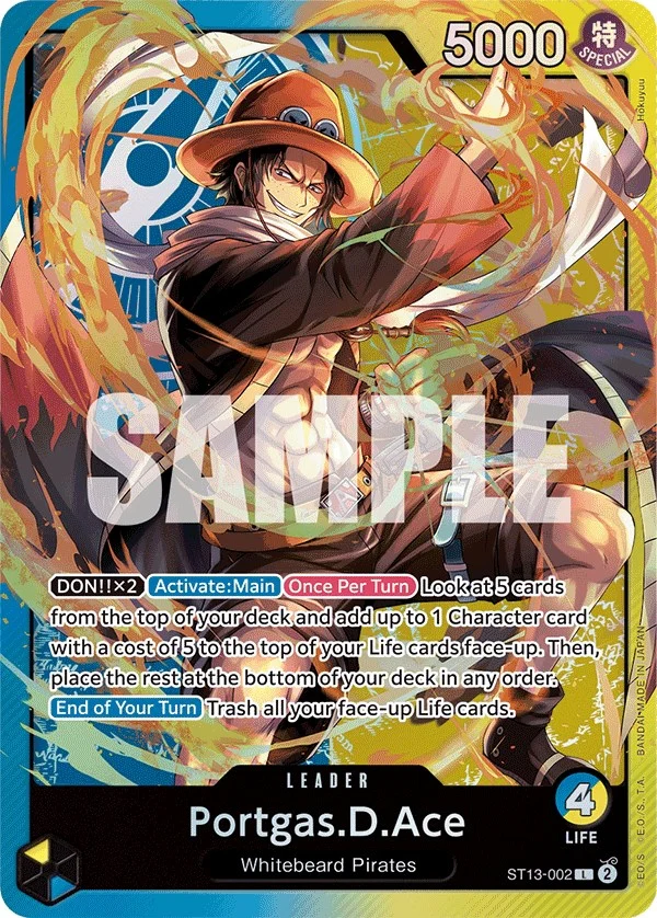 Portgas.D.Ace (002) (ST13-002) (Ultra Deck: The Three Brothers)