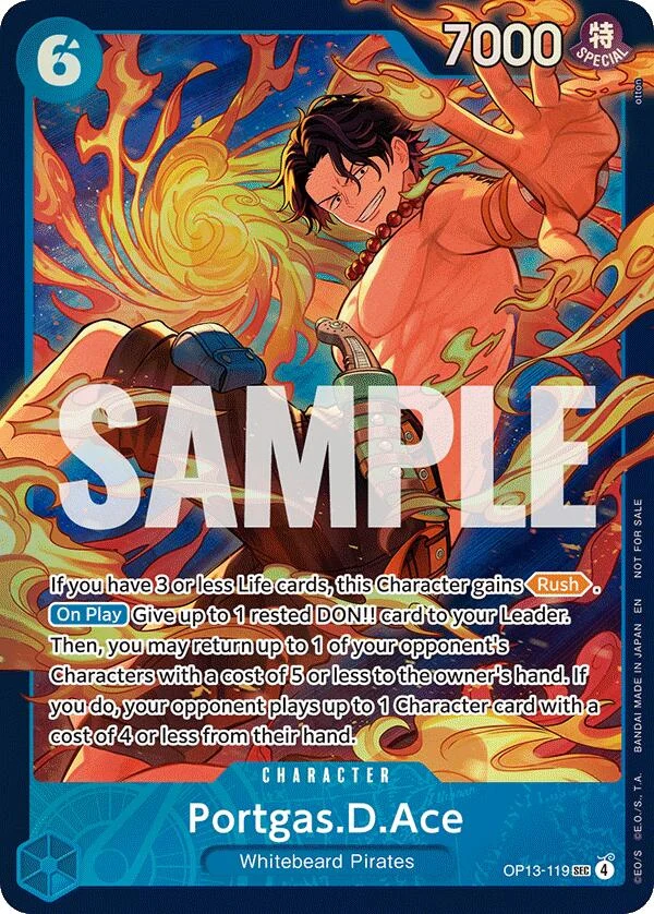 Portgas.D.Ace (119) (Treasure Cup 2026) (Store) (OP13-119) (One Piece Promotion Cards)