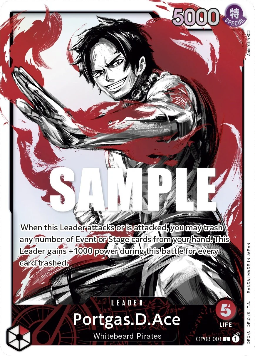 Portgas.D.Ace (Alternate Art) (OP03-001) (Pillars of Strength)