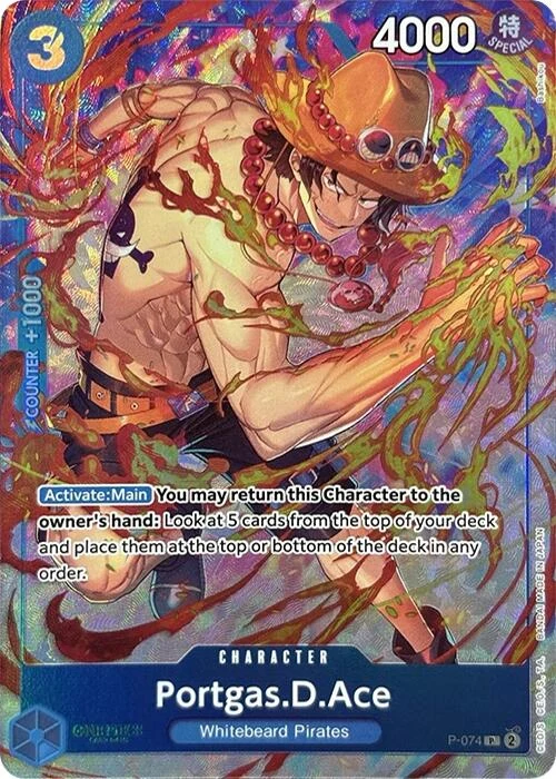 Portgas.D.Ace (Premium Card Collection -Best Selection Vol. 3-) (P-074) (One Piece Promotion Cards)