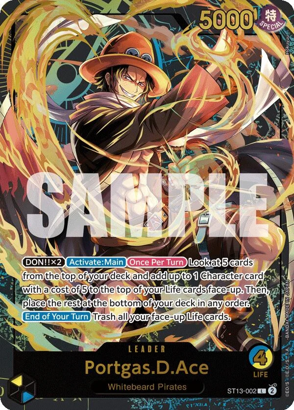 Portgas.D.Ace (Premium Card Collection -Leader Collection-) (ST13-002) (One Piece Promotion Cards)