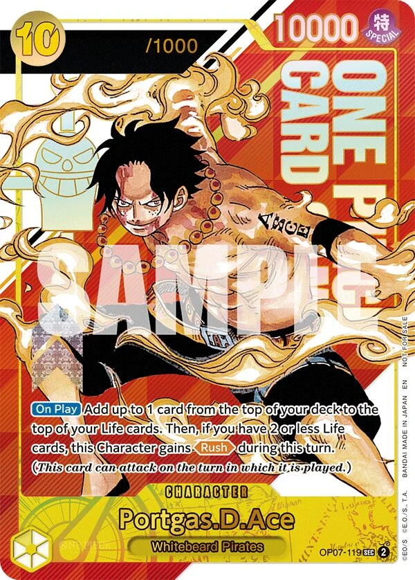 Portgas.D.Ace (Serial Numbered) (OP07-119) (One Piece Promotion Cards)