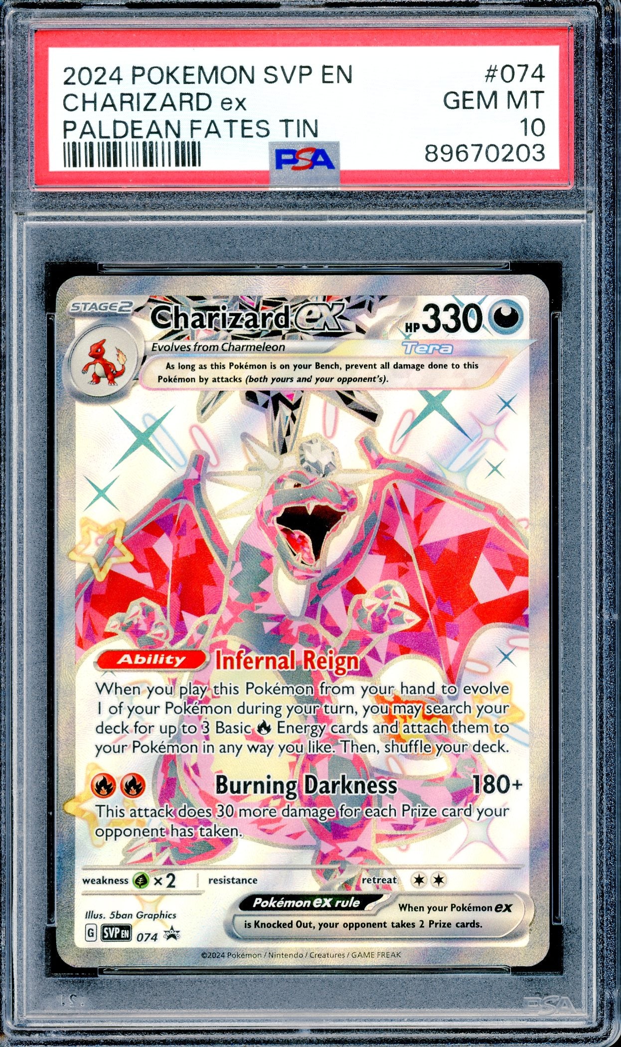 PSA 10 Charizard ex (074) [Pokemon Scarlet & Violet Promo]