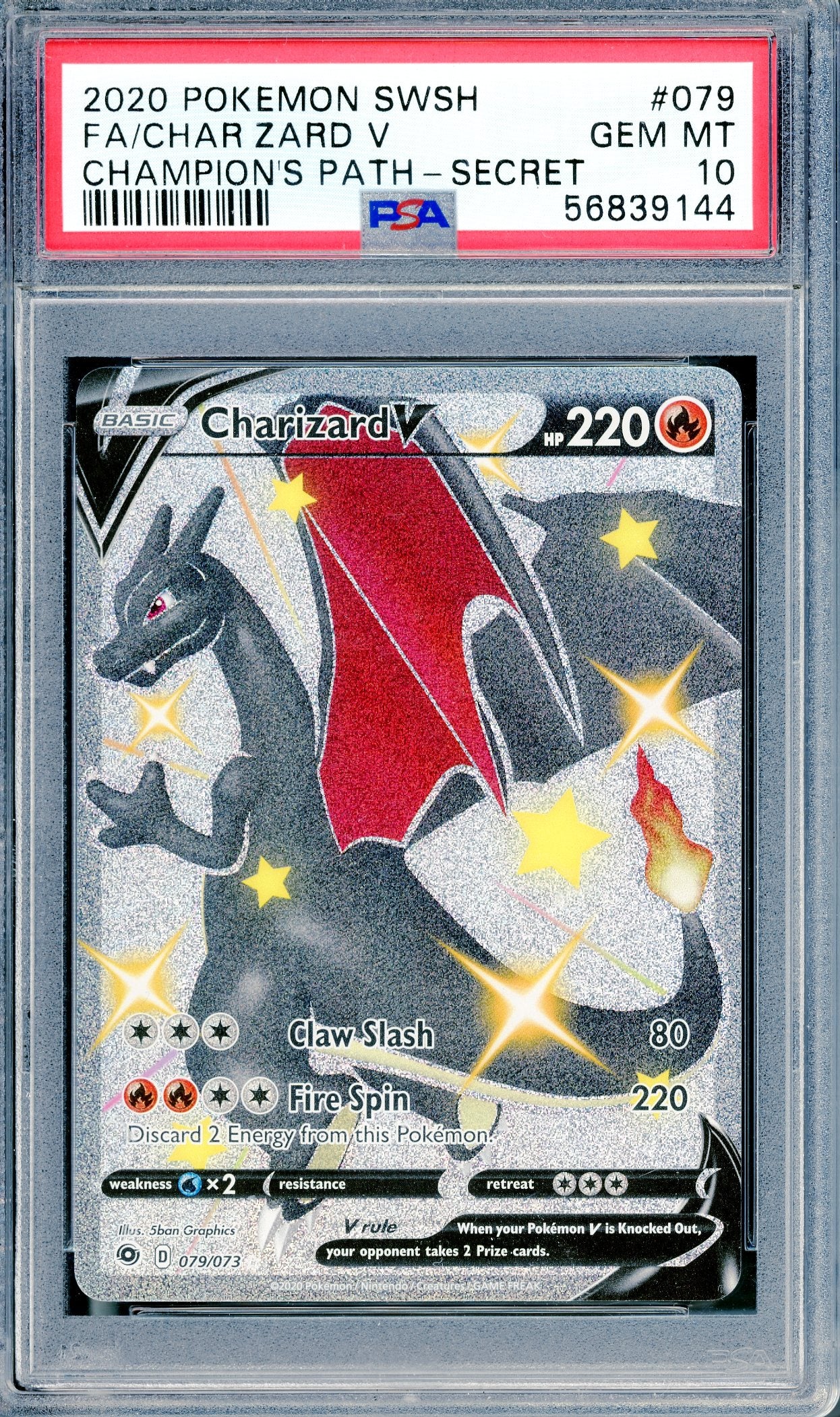 PSA 10 FA/Charizard [Pokemon Sword & Shield Champions Path - Secret]