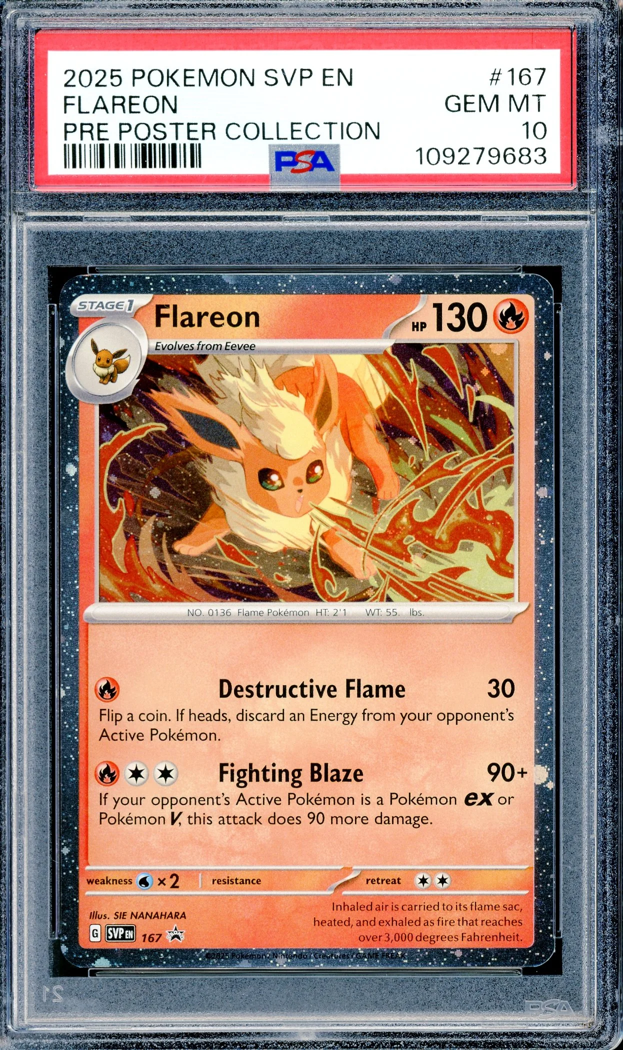 PSA 10 Flareon (167) [Prismatic Evolution Poster Collection]