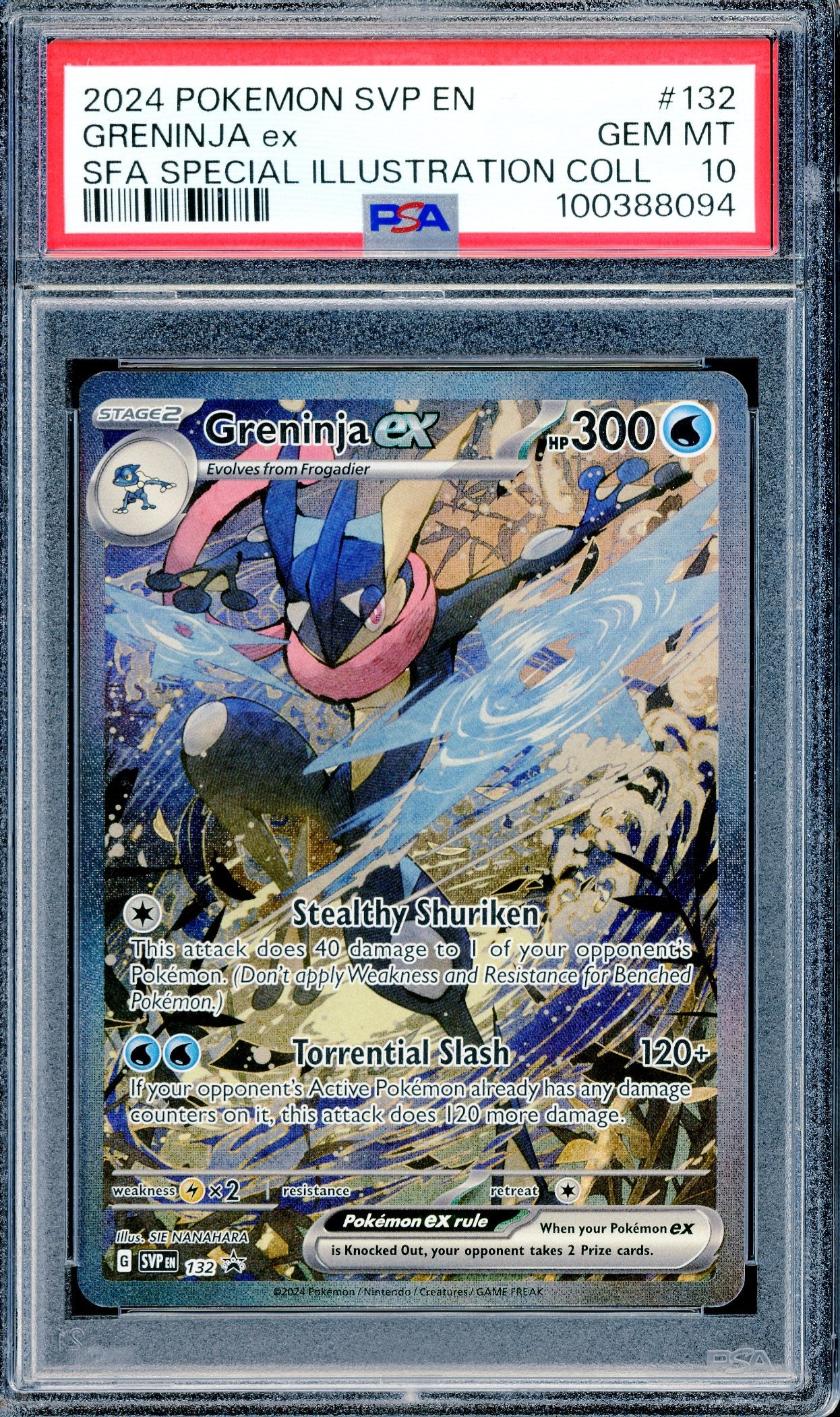 PSA 10 Greninja ex (132) [Pokemon Scarlet & Violet Promo]