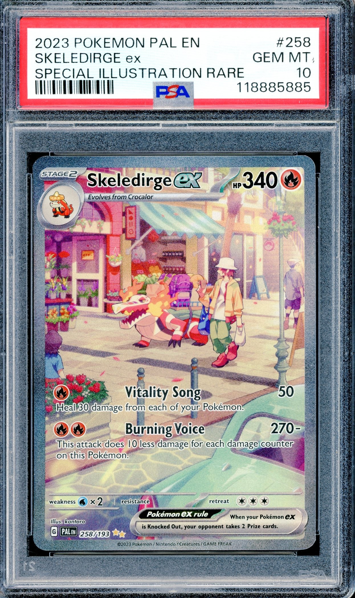 PSA 10 Skeledirge ex (258/193) [Pokemon Paldea Evolved]
