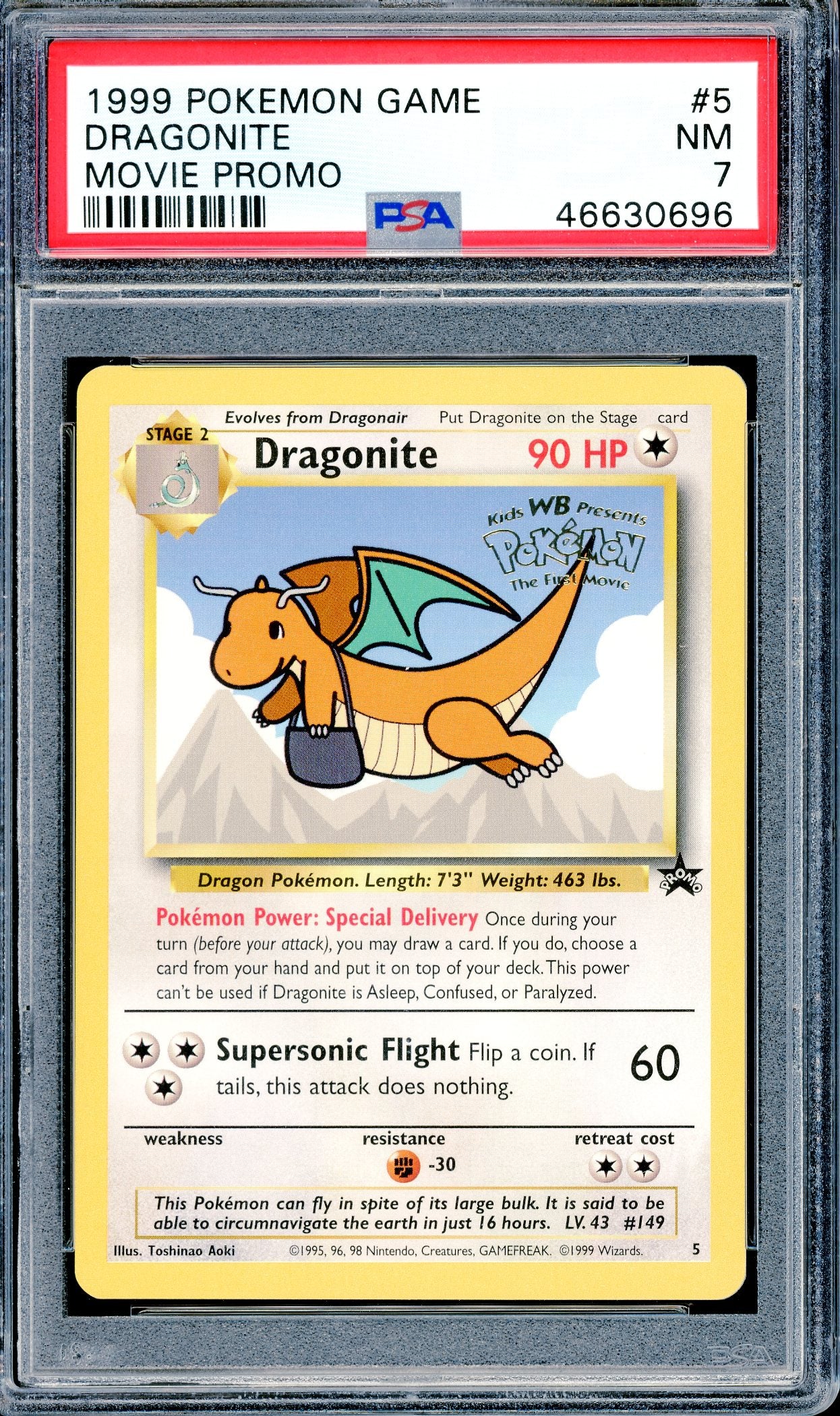 PSA 7 Dragonite (5) [Pokemon Movie Promo]