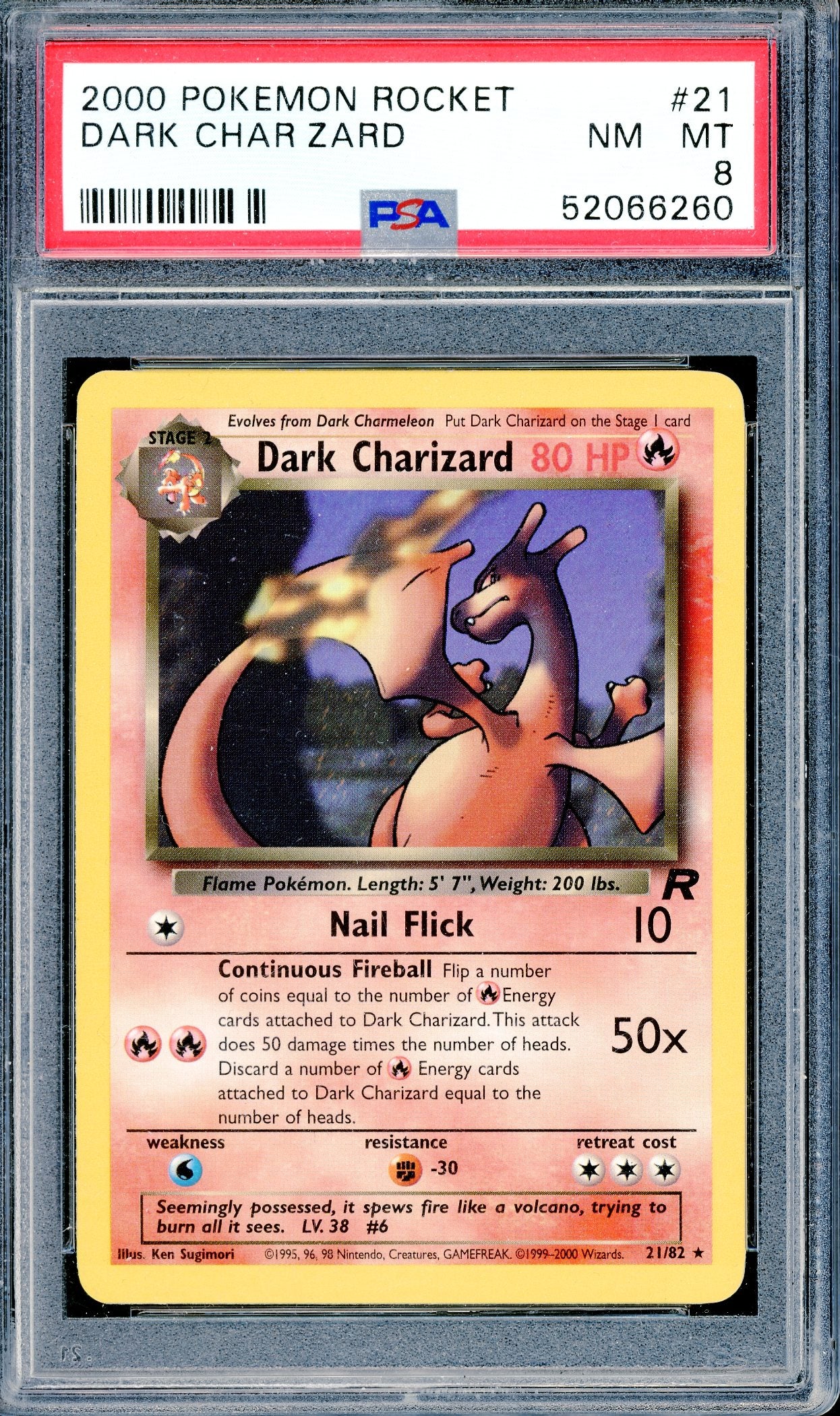 PSA 8 Dark Charizard (21/82) [Pokemon Rocket]
