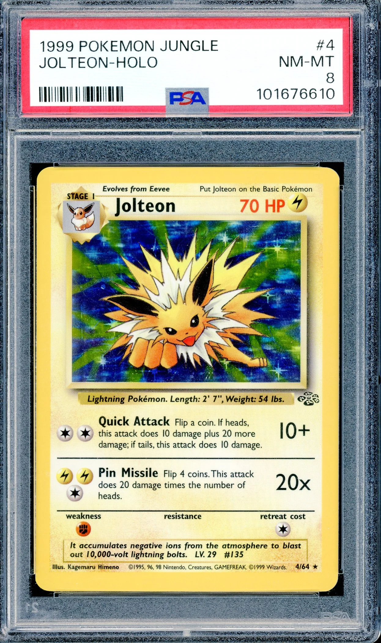 PSA 8 Jolteon Holofoil (4/64) [Pokemon Jungle]