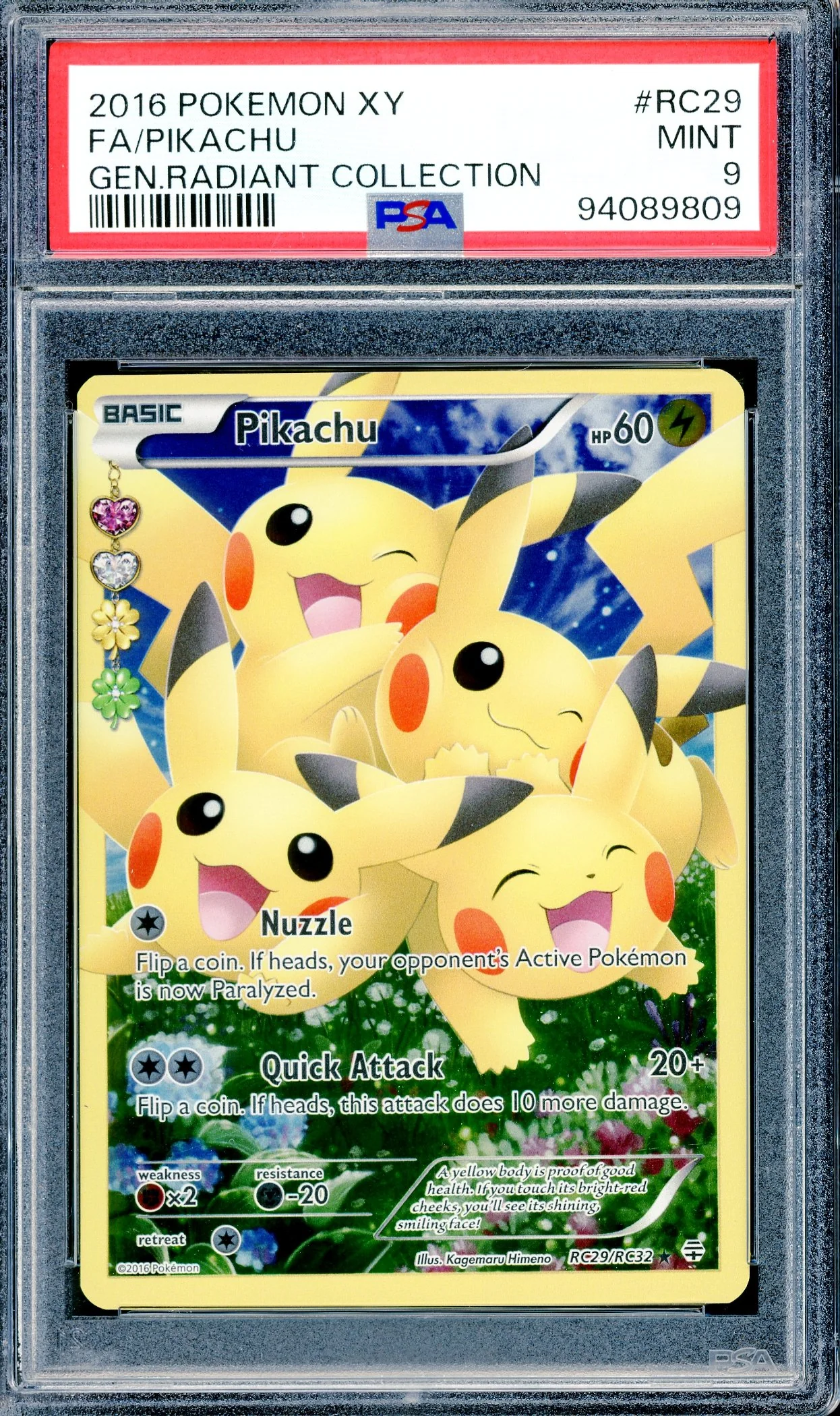 PSA 9 Pikachu (RC29/RC32) [Pokemon Generations]