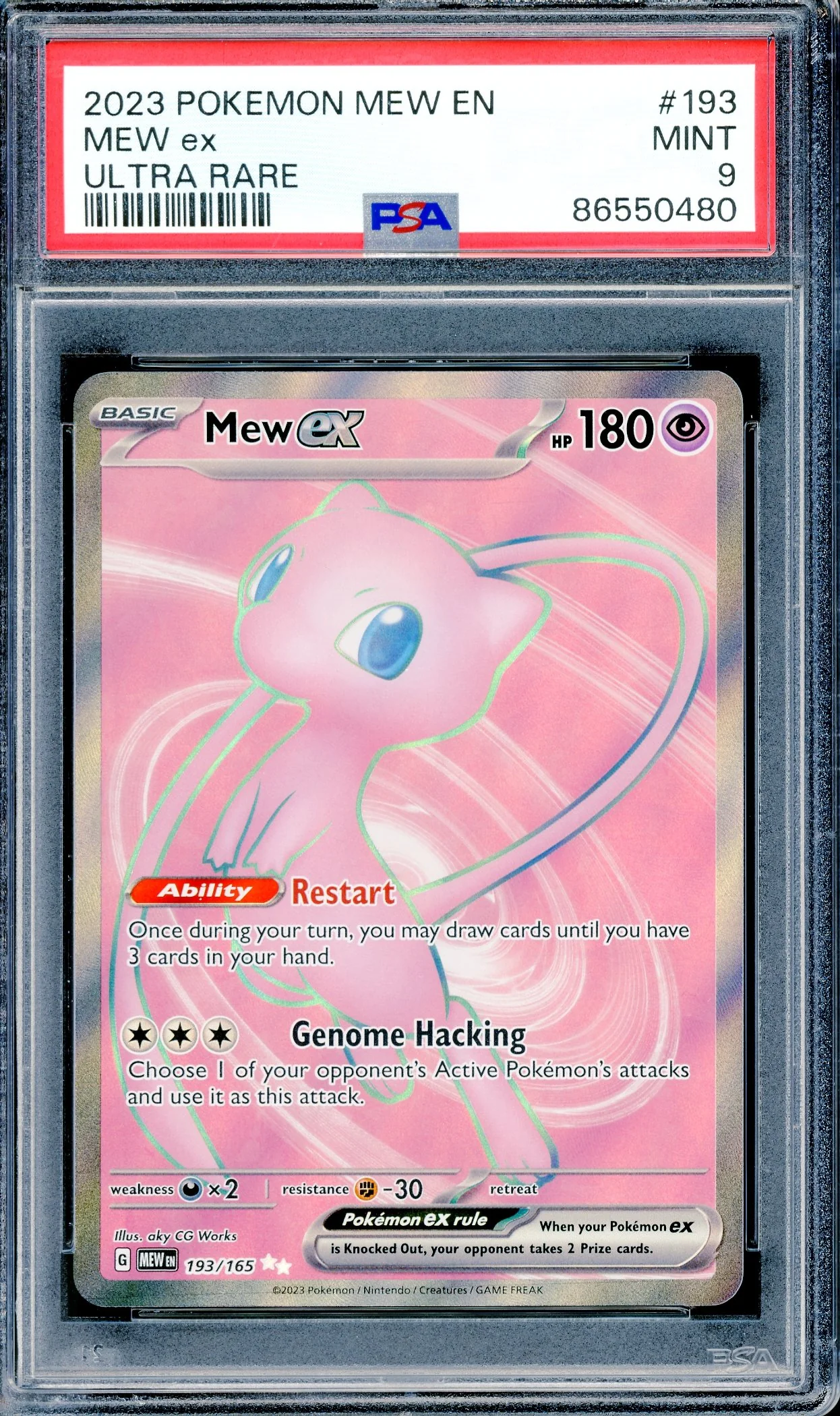 PSA 9 Mew ex Ultra Rare (193/165) [Scarlet & Violet 151]
