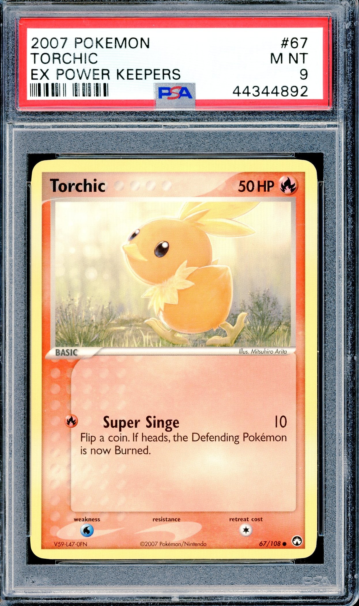 PSA 9 Torchic (67/108) [Power Keepers]