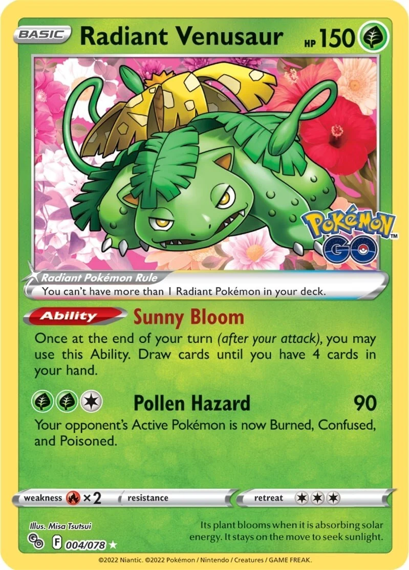 Radiant Venusaur (004/078) (Pokemon GO)