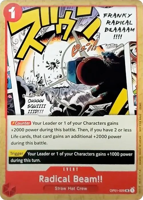 Radical Beam!! (OP01-029) (One Piece Demo Deck Cards)