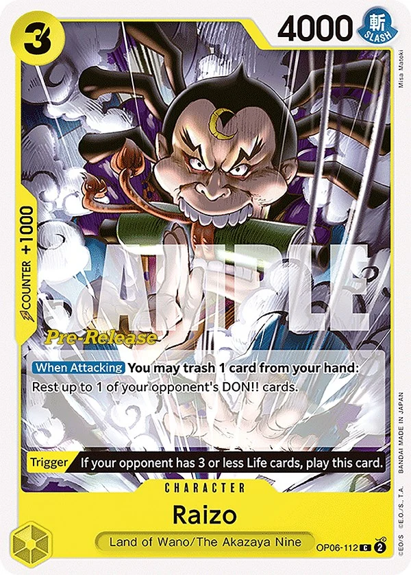 Raizo (OP06-112) (Wings of the Captain Pre-Release Cards)