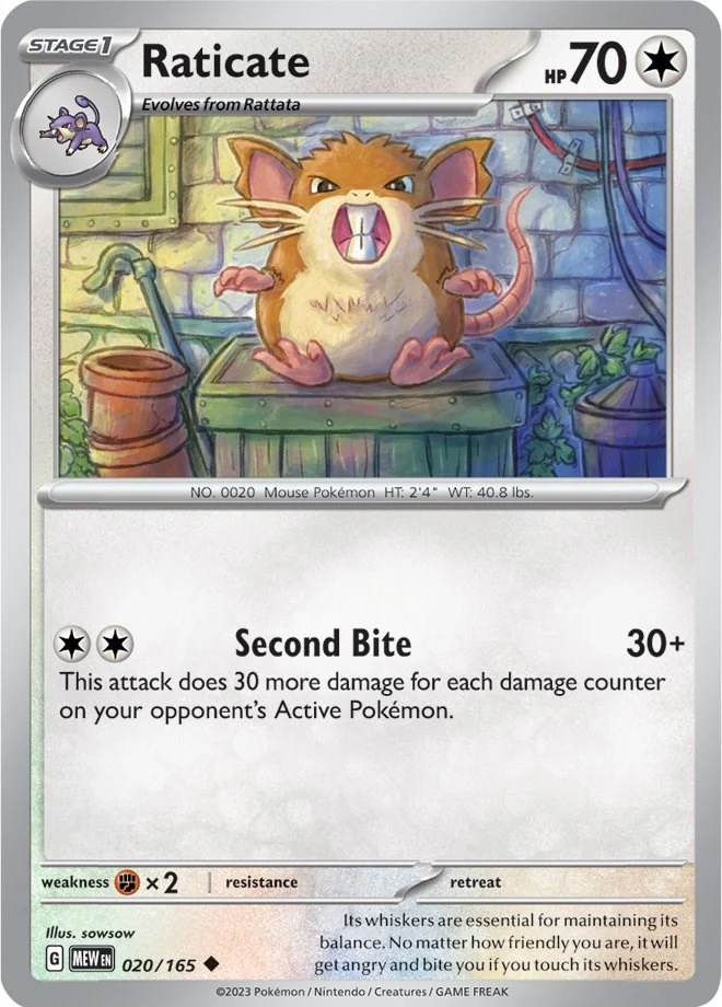 Raticate (020/165) (SV: Scarlet & Violet 151)