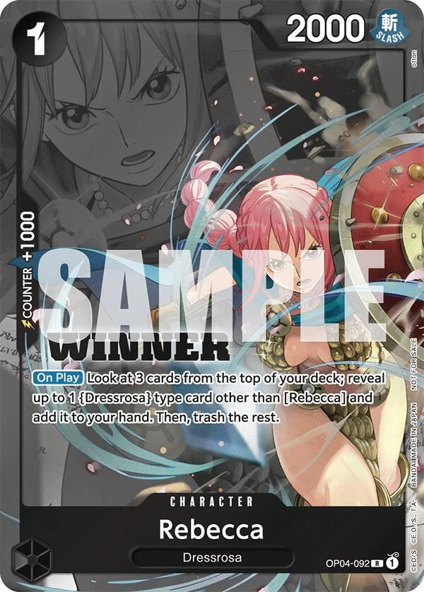 Rebecca (Winner Pack 2025 Vol. 2) (OP04-092) (One Piece Promotion Cards)