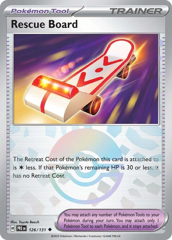 Rescue Board (Poke Ball Pattern) (126/131) (SV: Prismatic Evolutions)