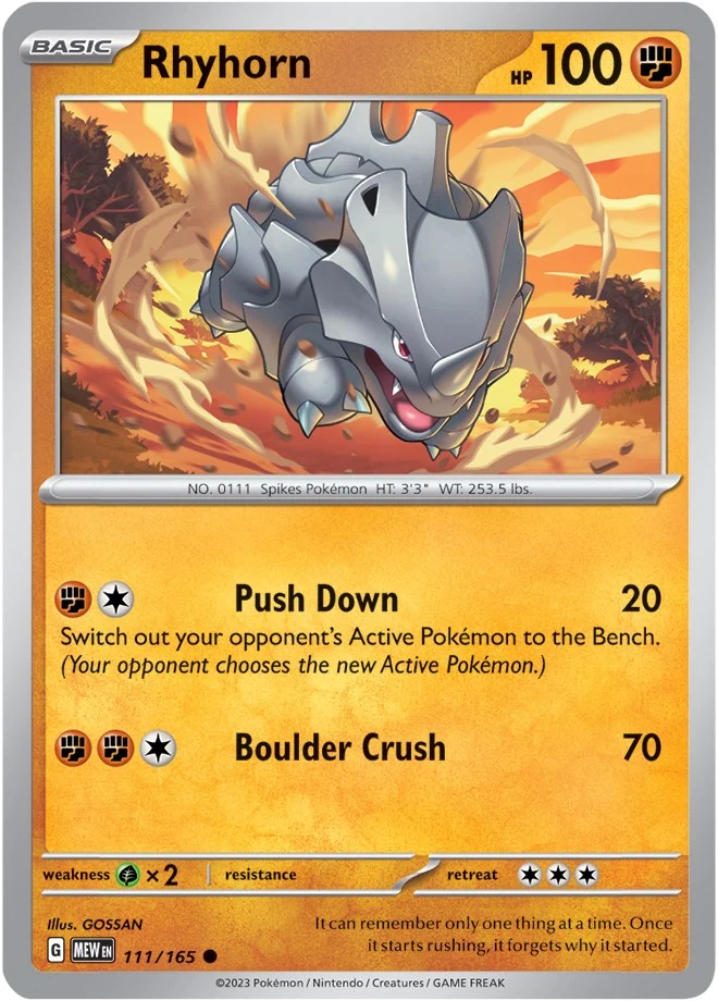 Rhyhorn (111/165) (SV: Scarlet & Violet 151)