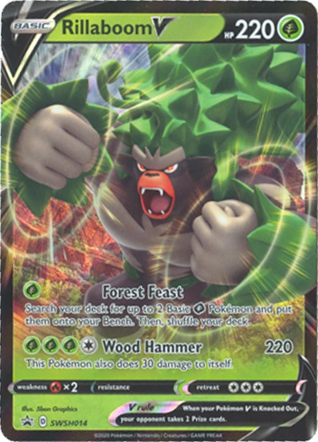 Rillaboom V - SWSH014 (SWSH014) (SWSH: Sword & Shield Promo Cards)