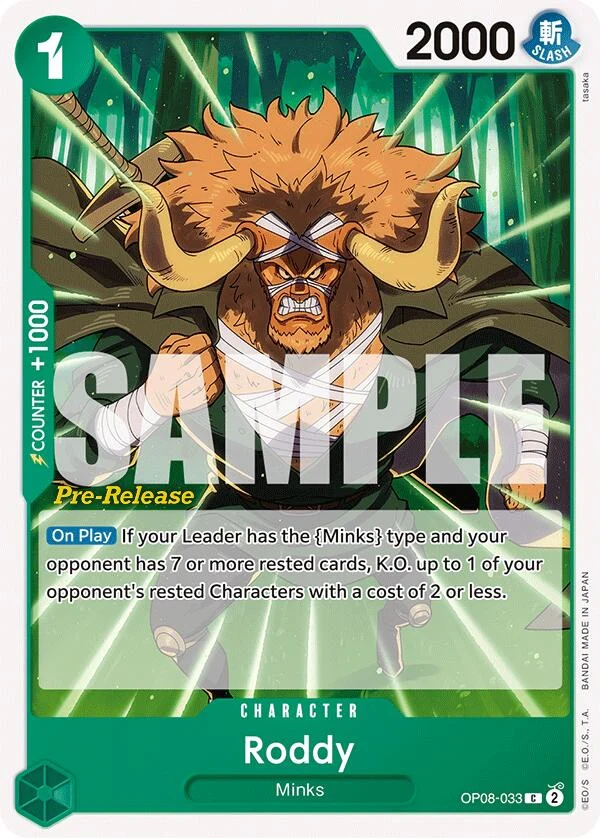 Roddy (OP08-033) (Two Legends Pre-Release Cards)