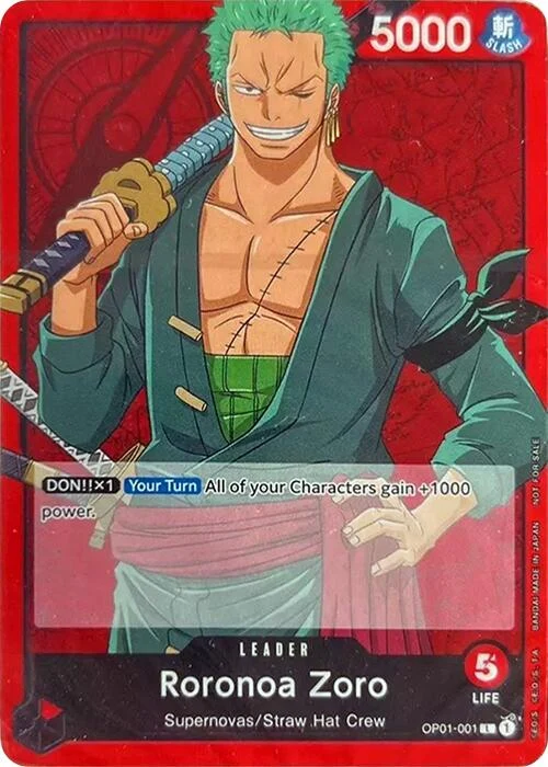 Roronoa Zoro (OP01-001) (One Piece Demo Deck Cards)