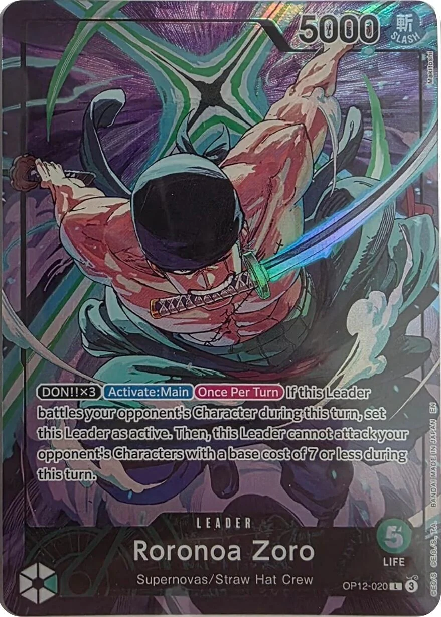 Roronoa Zoro - OP12-020 (Official Playmat Limited Edition Vol.4) (OP12-020) (One Piece Promotion Cards)